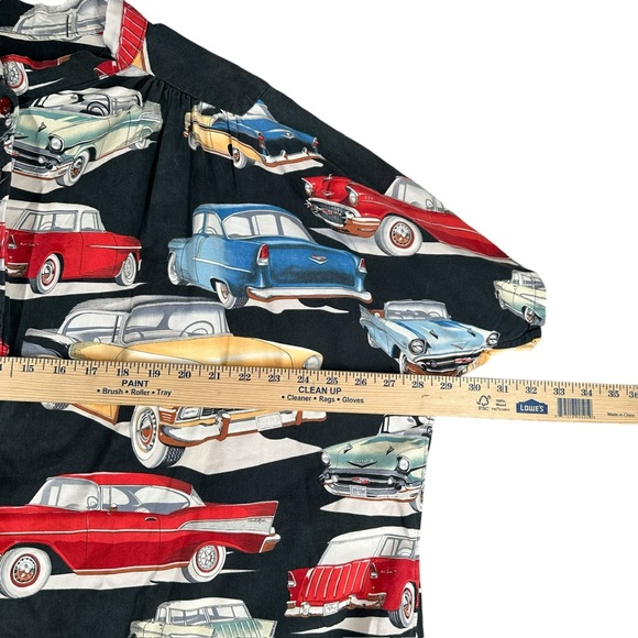 Men’s or Women’s Classic Car AOP Button Shirt Retro 50s Costume Auto Rockabilly - Picture 7 of 11